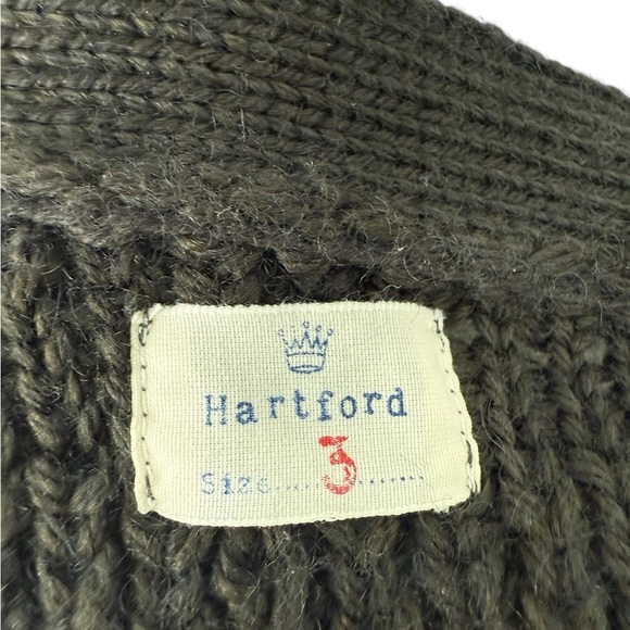 Hartford Black Wool Crew Neck Women's Cardigan Jacket Size Small - Picture 5 of 9